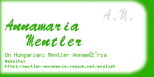 annamaria mentler business card